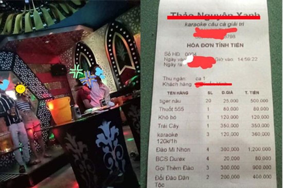 Tìm thấy hóa đơn karaoke có