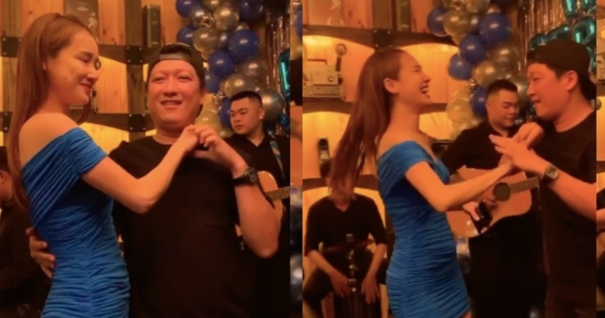 Nhã Phương diện váy bó sát sang chảnh trong sinh nhật tuổi 30 nhưng Trường Giang lại bất ngờ lệch tông vì diện dép tổ ong khiêu vũ-3