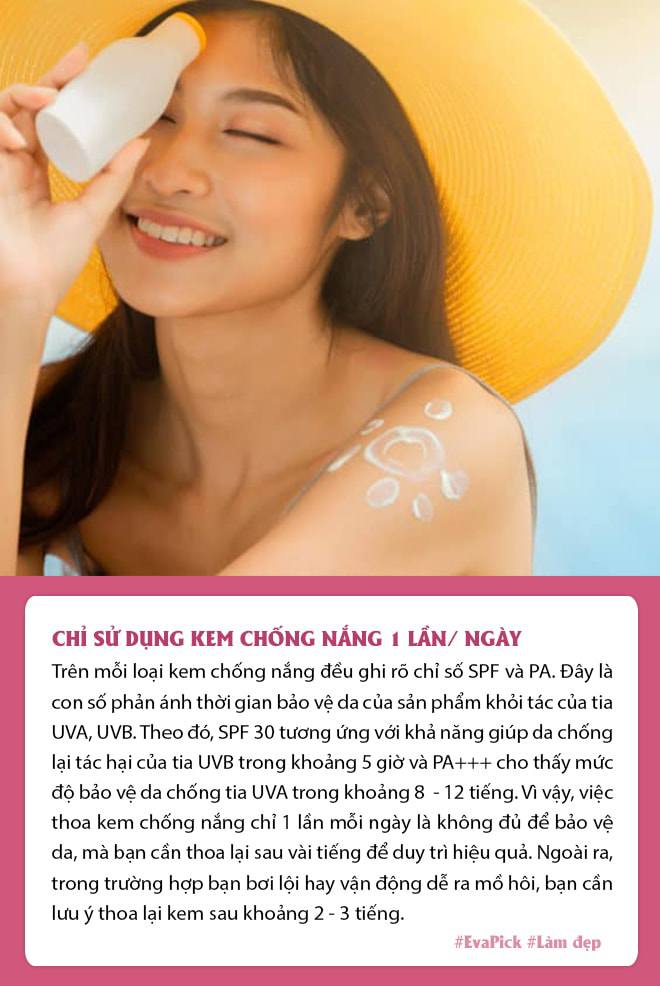 Thoa kem chống nắng nhưng da vẫn sạm như thường, đây là 6 thói quen sai lầm nàng hay mắc phải-2