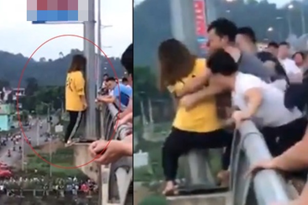 Người phụ nữ nhảy sông tự tử được người dân cứu sống-1