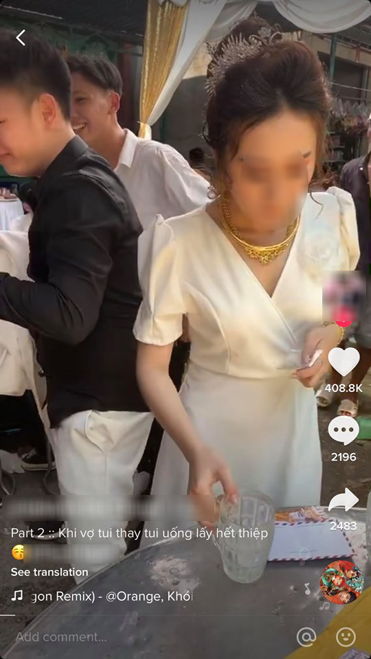 Hành động gây choáng của cô dâu nhận 400 ngàn lượt like, nguyên nhân từ trò thử thách gây tranh cãi nhưng chú rể mới là người đáng trách?-2