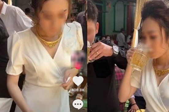 Hành động gây choáng của cô dâu nhận 400 ngàn lượt like, nguyên nhân từ trò thử thách gây tranh cãi nhưng chú rể mới là người 