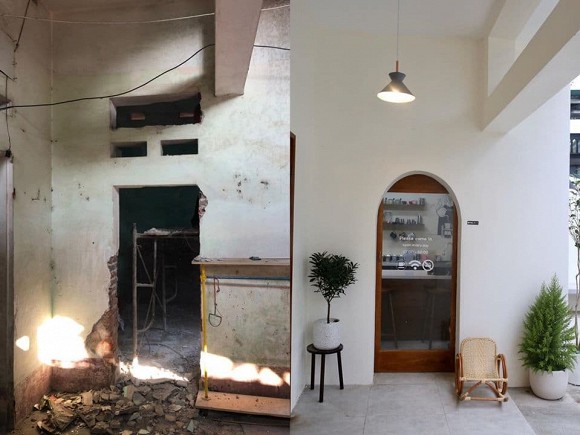 Được bố mẹ cho nhà bỏ hoang 10 năm, đôi vợ chồng trẻ tân trang thành quán cà phê nhỏ xinh-1