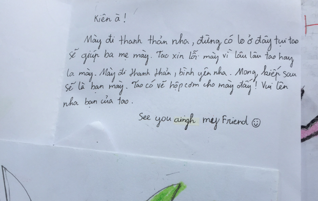 Quặn lòng những cánh thư bạn cùng lớp viết gửi nam sinh vừa ra đi vì cây phượng đổ: Tao có vẽ hộp cơm cho mày đấy-9