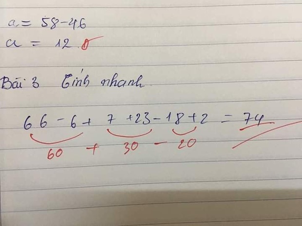 Cô giáo chấm nhầm bài Toán cộng trừ đơn giản, dân mạng chỉ ra lỗi sai chết người” mà rất nhiều người mắc-1