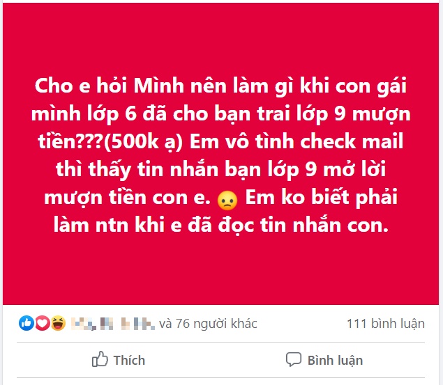 Vô tình kiểm tra email, người mẹ không giữ nổi bình tĩnh khi đọc đoạn chat giữa con gái lớp 6 và bạn trai lớp 9-1