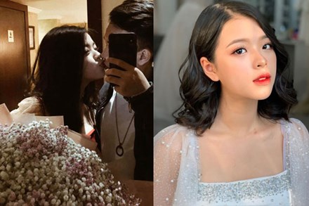 Con gái út 16 tuổi nhà nghệ sĩ Chiều Xuân gây choáng với màn khóa môi bạn trai tình tứ