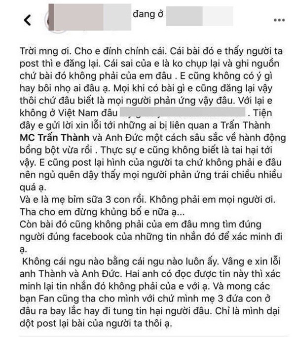 Kẻ tung tin giả có động thái mới, Trấn Thành quyết giữ thái độ bất di bất dịch: Phen này căng đét!-6