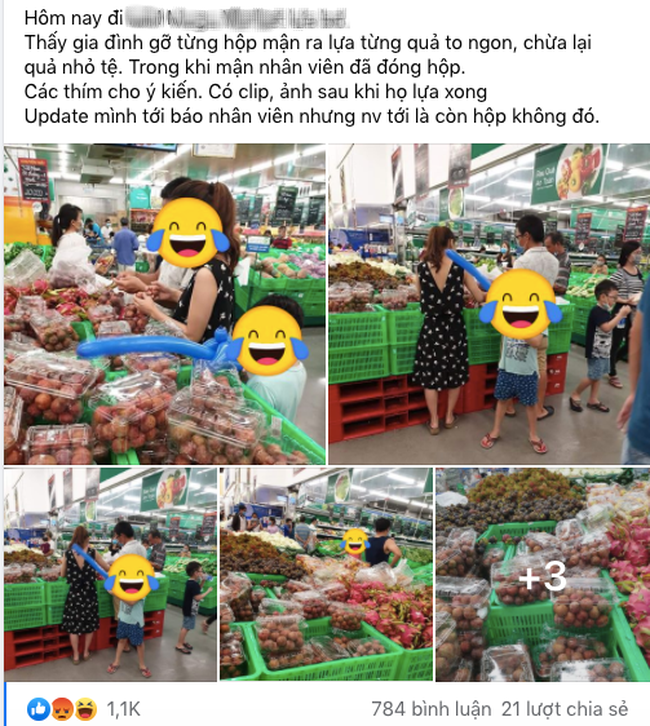 Đi cùng con nhỏ tới siêu thị mua mận nhưng lại có hành động cực xấu tính, cặp vợ chồng trẻ khiến dân mạng bức xúc-1