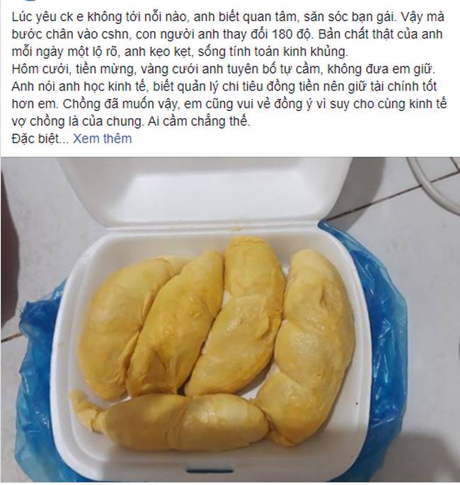 Thấy vợ mua sầu riêng, chồng khó chịu mắng đã ăn bám còn tiêu hoang rồi nhận về cú phản đòn đầy thuyết phục-1