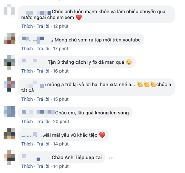 Vũ Khắc Tiệp chính thức tuyên bố trở lại hoạt động Facebook sau 3 tháng vướng ồn ào tại khu cách ly-2