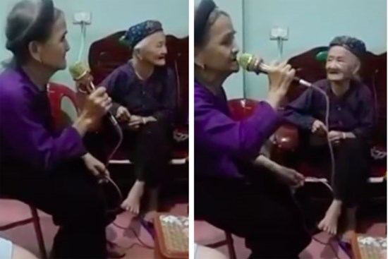 Cụ bà U90 ngồi hát karaoke khiến ai cũng phải sốc vì chất giọng quá cao và khỏe
