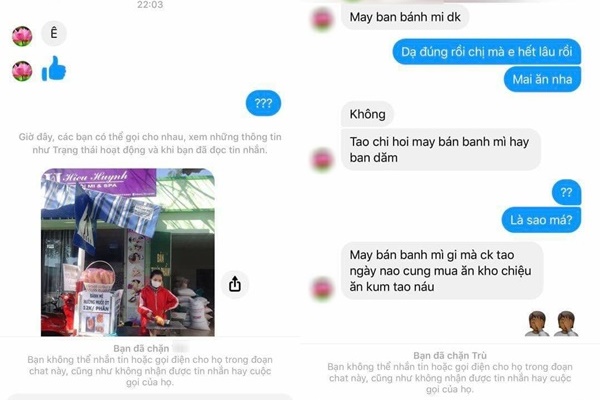 Nghi ngờ chồng ăn chả bên ngoài, vợ nhắn tin dằn mặt cô gái bán bánh mì vô cớ, đọc lời lẽ khiến ai cũng bức xúc-1