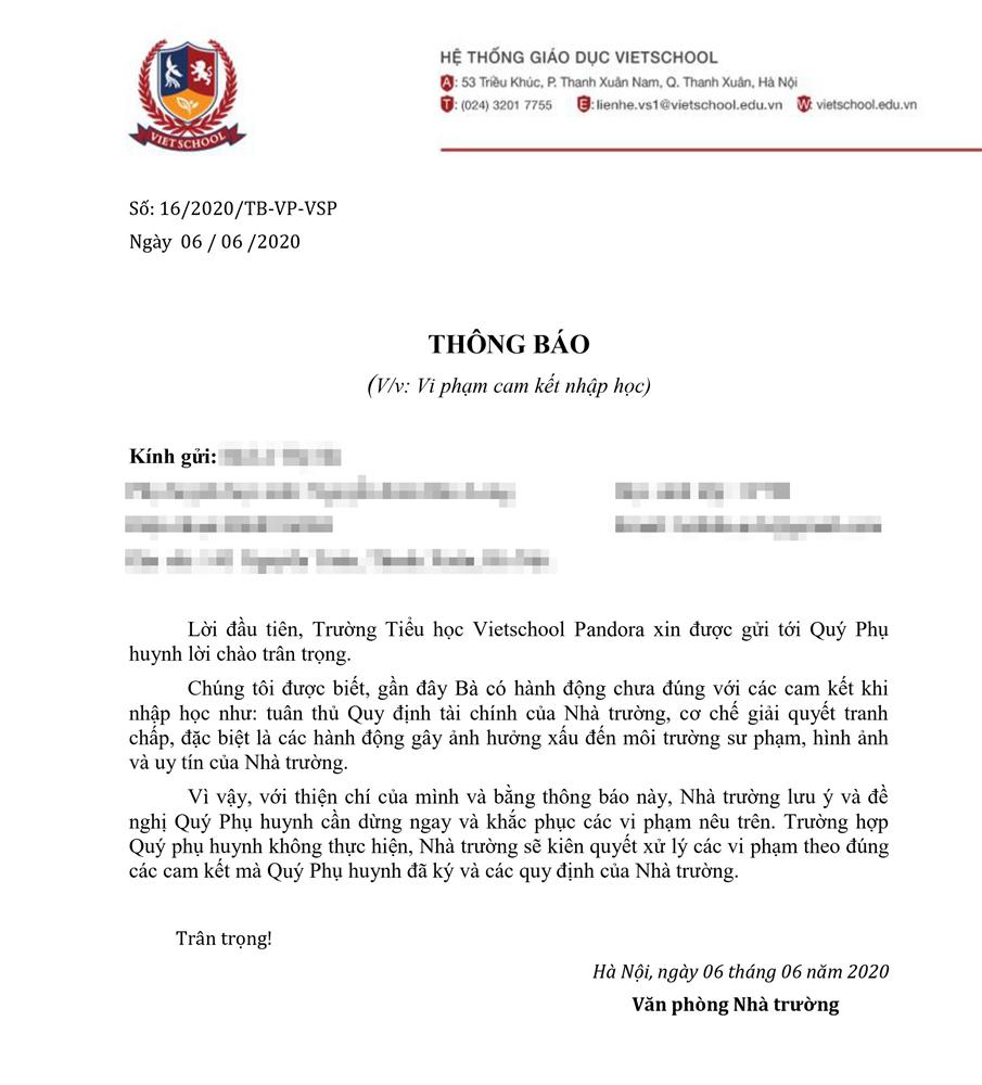 Vụ việc phụ huynh Trường tiểu học Vietschool phản đối chính sách học phí: Nhà trường chính thức phản hồi-3