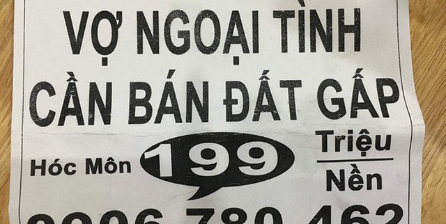 Vợ ngoại tình bán đất rẻ, sự thật lời rao bá đạo-1