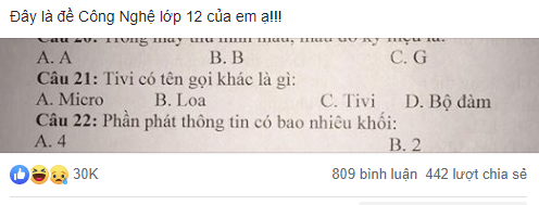 Đề kiểm tra với đáp án gây lú nhất năm, học sinh ngơ ngác hỏi nhau: Có phải thầy cô đang thử thách chúng mình hay không?-2