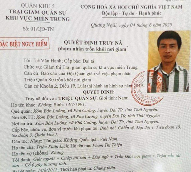 Gọi điện thông báo đã ở một đêm với phạm nhân vượt ngục Triệu Quân Sự, người đàn ông bị triệu tập-2