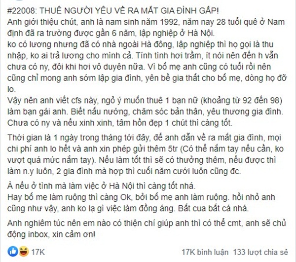 Chết cười với màn thuê người yêu về ra mắt phụ huynh của hội trai xinh gái đẹp, soi nguyên nhân dẫn đến ế thâm niên thì ra ai cũng dễ mắc phải?-2