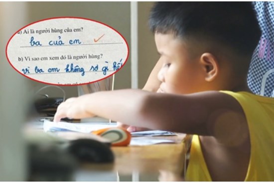 Khẳng định bố chính là người hùng vì không sợ gì hết, nhưng sau đó cậu bé tiết lộ chi tiết 