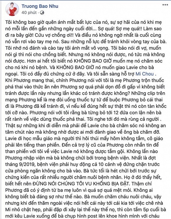 Bạn thân Mai Phương lên tiếng bênh vực bảo mẫu, tiết lộ mẹ ruột trộn thuốc phá thai vào thức ăn của cố diễn viên-3