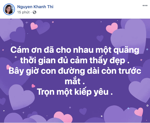 Giữa đêm Khánh Thi gây hoang mang khi đăng status tâm trạng về tình yêu-1