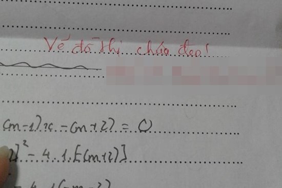 Chuyện xưa nay hiếm: Bị cô giáo chê vẽ đồ thị xấu nhưng nữ sinh mừng ra mặt, hóa ra vì lời phê ngọt ngào sau đó