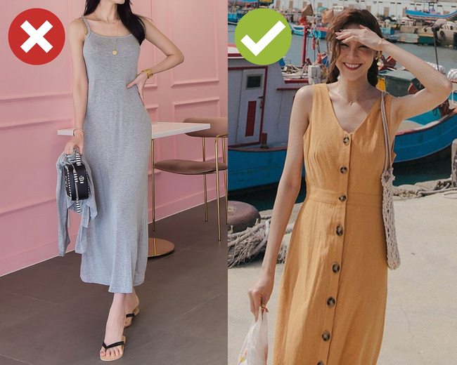 3 kiểu váy hai dây chị em thấy thì auto bỏ qua vì dễ biến vẻ ngoài thành quê kiểng, hoặc trông như diện đồ ngủ-1