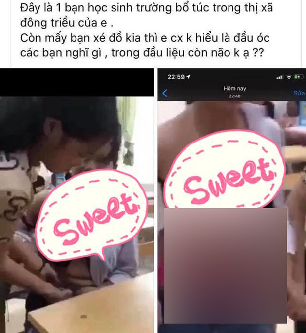 Quảng Ninh: Phẫn nộ nữ sinh bị bạn bắt nạt, lột đồ trong lớp, dùng điện thoại quay cả bộ phận nhạy cảm trên cơ thể-1