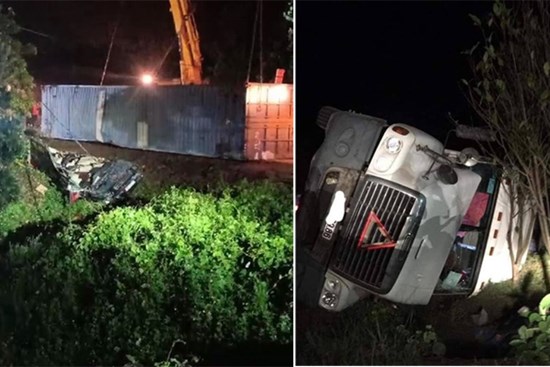 Xe container đè xe limousine bẹp dúm ở Quảng Ninh: 3 nạn nhân tử vong