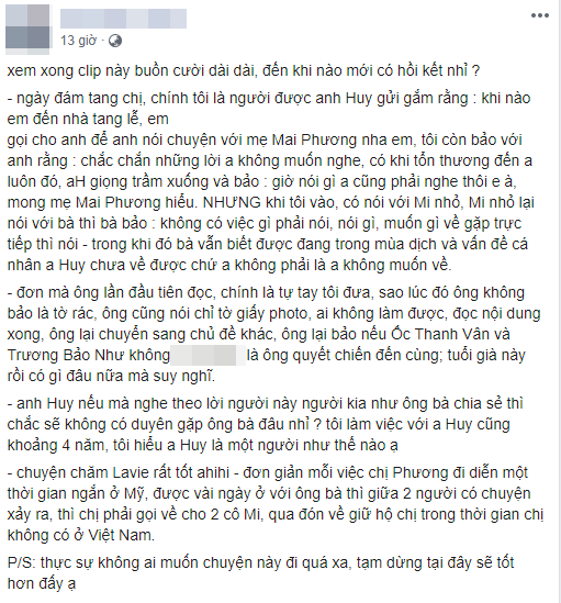 Quản lý cũ tiết lộ sự thật về cuộc điện thoại của Phùng Ngọc Huy trong tang lễ diễn viên Mai Phương-1