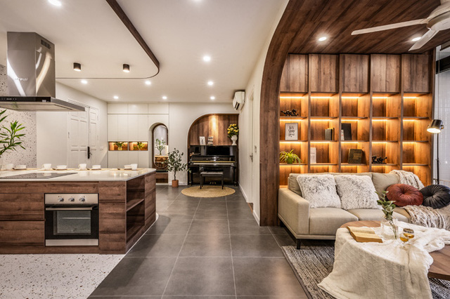 Căn hộ bo tròn hoàn thiện trong một tháng-1