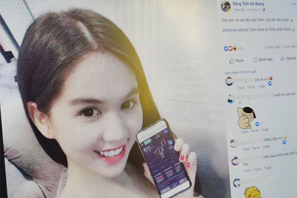 Đa cấp Wefinex dụ kiếm trăm triệu/tháng giả mạo Ngọc Trinh-1