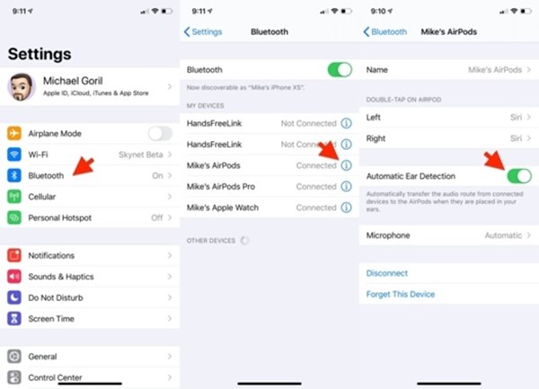 Cách tắt tính năng tự động dừng phát nhạc khi tháo tai nghe AirPods-2