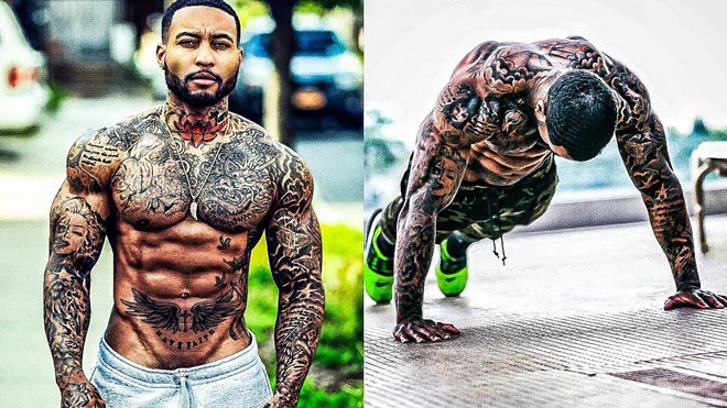 Vua chống đẩy” xăm trổ kín người, cơ bắp cực đẹp: Hít đất” 1200 lần/ngày-5