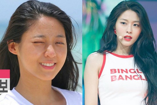 Bỏ đi lớp makeup đậm, không ít sao Hàn gây 