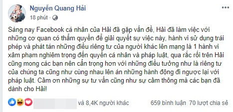 Động thái khá phũ của bạn gái hiện tại sau tin tức Quang Hải bị hack facebook, người cũ cũng nhân tiện lên tiếng-1
