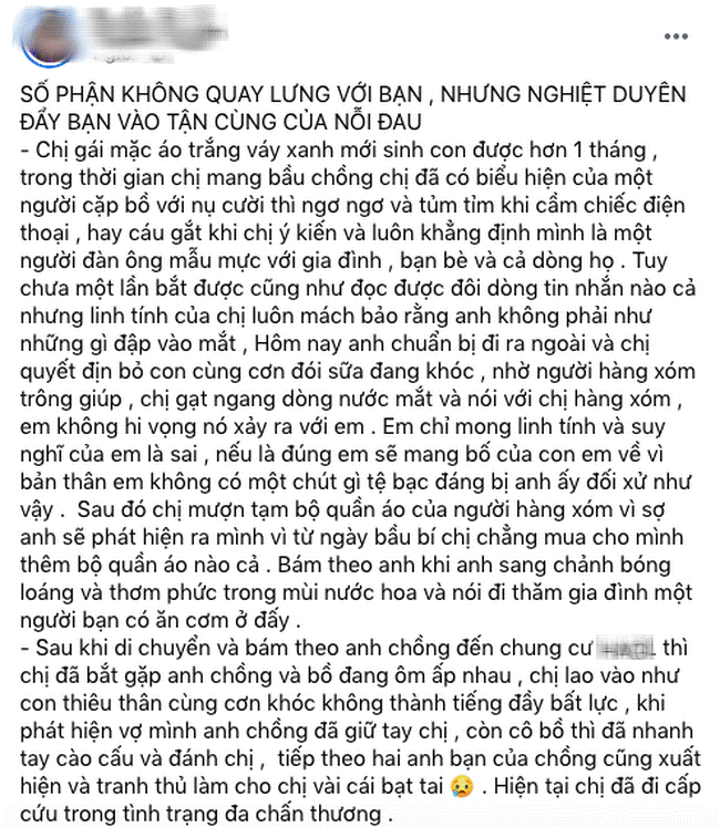 Xôn xao chuyện vợ mới sinh con bắt được chồng ngoại tình liền lao vào đánh ghen, nhưng lại nhận về cái kết không thể bẽ bàng hơn-1