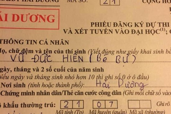 Lại thêm những màn viết hồ sơ tưởng chừng chẳng thể nào sai mà vẫn xảy ra, lỗi sai thứ 3 giống học sinh mầm non đang tập viết chữ