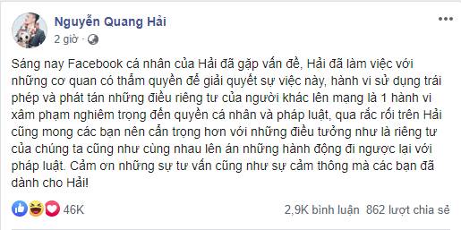 Lộ tin nhắn được cho là đích danh Quang Hải gửi đến nhóm hacker, ngầm thông báo đã tìm ra thủ phạm hack tài khoản Facebook của chàng cầu thủ trẻ?-2