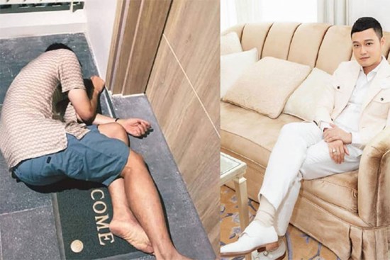 Quang Vinh say xỉn đến bất tỉnh trước cửa khách sạn, hình tượng