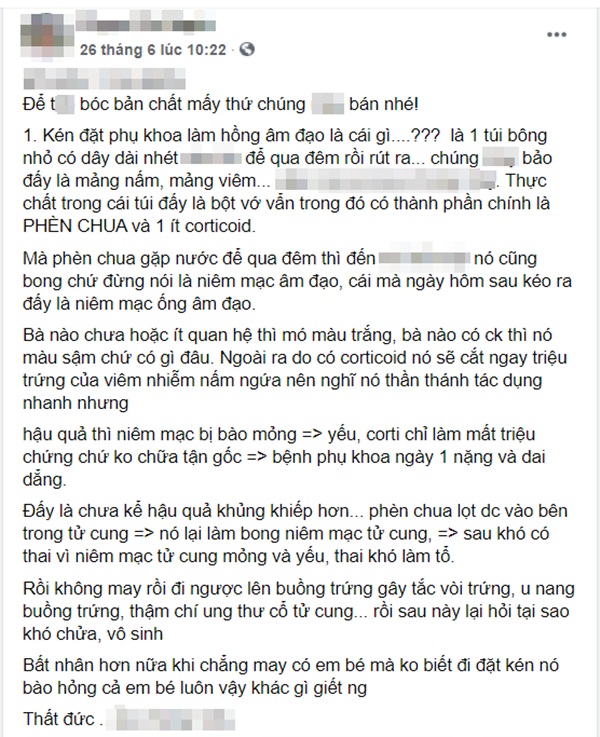 Sự thật về thần dược kén đặt làm hồng âm đạo đang bị bóc phốt trên MXH: Sử dụng sẽ tàn phá tử cung và gây vô sinh-2