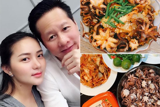 Được đại gia Đức An trổ tài làm bạch tuộc xào kim chi, bảo sao Phan Như Thảo tự tin