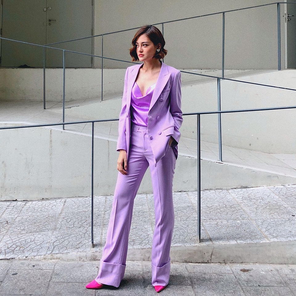 Sao Việt khi diện suit tím hot trend: Người đẹp tinh tế, người sến sẩm; nàng công sở xem cũng rút được khối kinh nghiệm-7