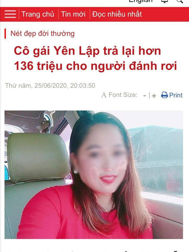 Sự thật bất ngờ vụ người phụ nữ trả lại hơn 136 triệu đồng cho người đánh rơi-2