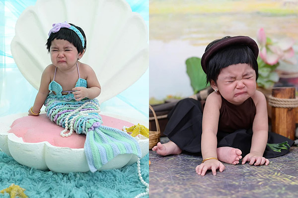 Cười té ghế hậu trường chụp ảnh cho trẻ: Bé sợ người lạ nên thợ phải ngụy trang bá đạo, nhưng nhìn ảnh dân mạng còn sợ hơn-4