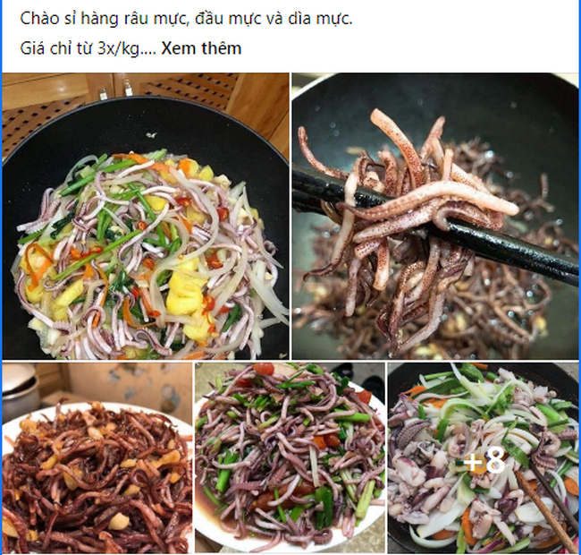 Đầu và râu mực siêu rẻ gây sốt, chị em mua chung cả chục kg ăn dần-1