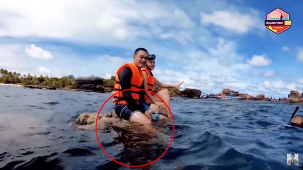 Quang Vinh và Phạm Quỳnh Anh bất ngờ bị lên án vì hành động phá hoại tài nguyên thiên nhiên biển-2