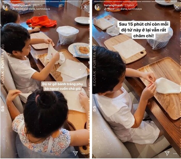 Mới 5 tuổi, con trai Tăng Thanh Hà đã ra dáng thanh niên khi vào bếp phụ mẹ nấu ăn-2