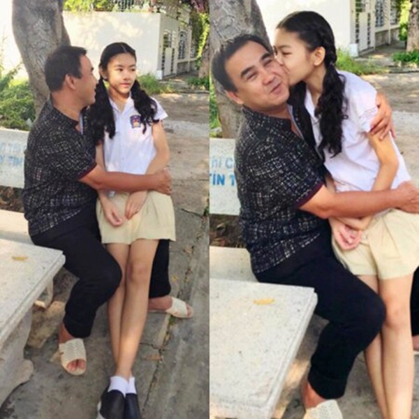 Chiều con như Quyền Linh, chịu mặc váy, kẹp tóc mái nhảy cùng con gái cực xinh-5