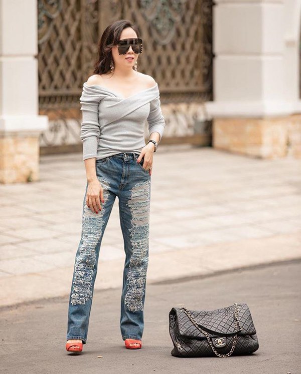 Bất chấp thân hình mũm mĩm, Phượng Chanel vẫn đam mê diện áo bẹt vai, hoá ra là có chiêu-6